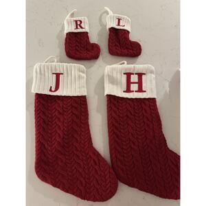 Initial Christmas Stocking Set Red - Target
